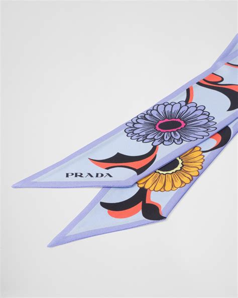 sciarpa prada knit|prada silk twill scarf.